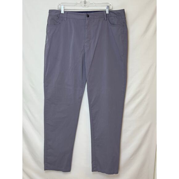 Johnnie-O Men's 40x34 Gray Prep-Performance Pants Stretch Golf Casual Trousers